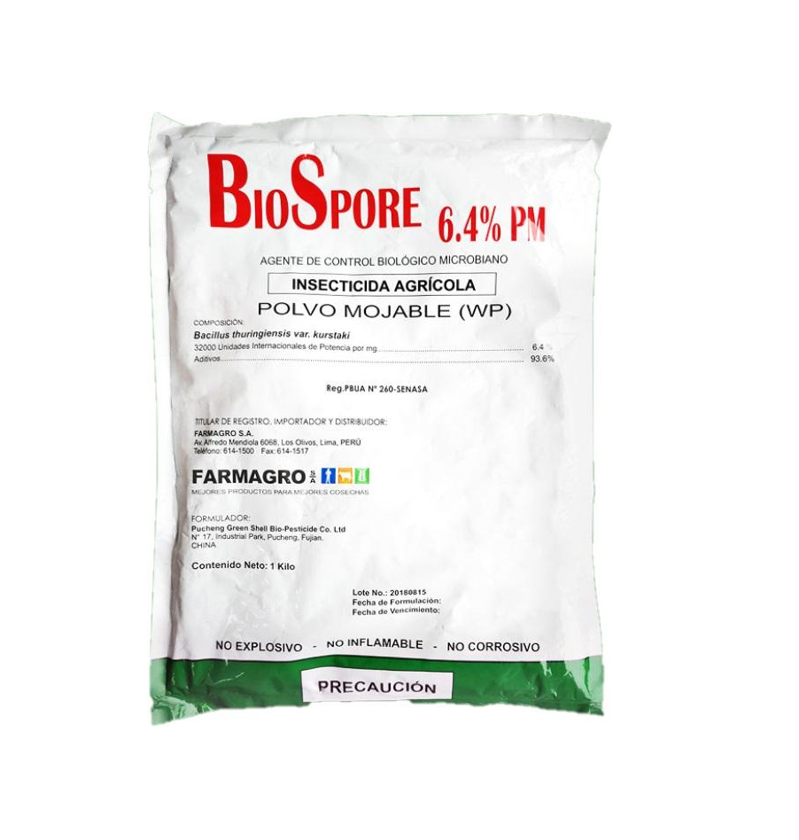 BIOSPORE 6.4 P.M. X 1 KG (Bacillus Thuringiensis - Kurstaki)