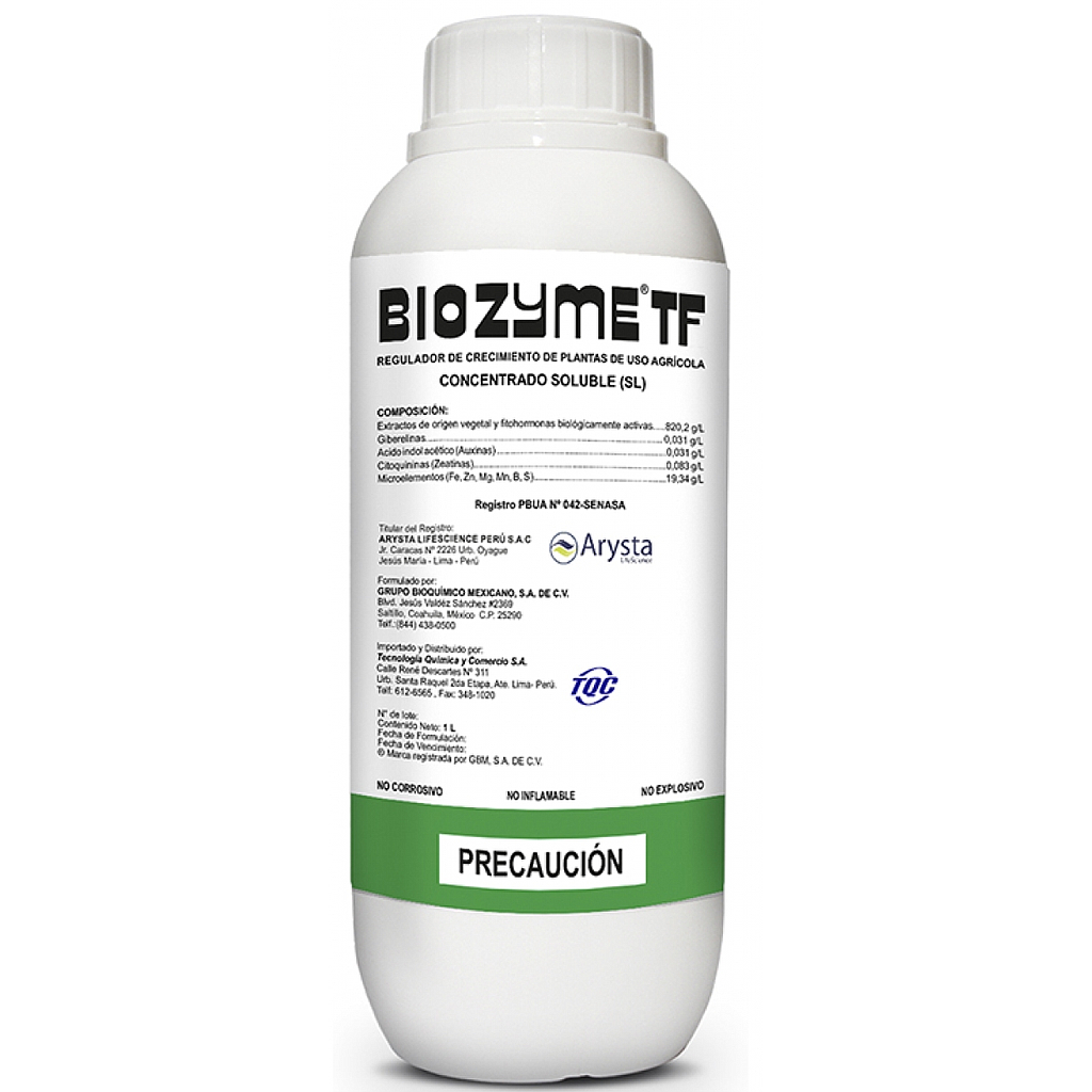 BIOZYME TF X 1 LT  (A. Giberelico, Auxinas, Citoquininas)