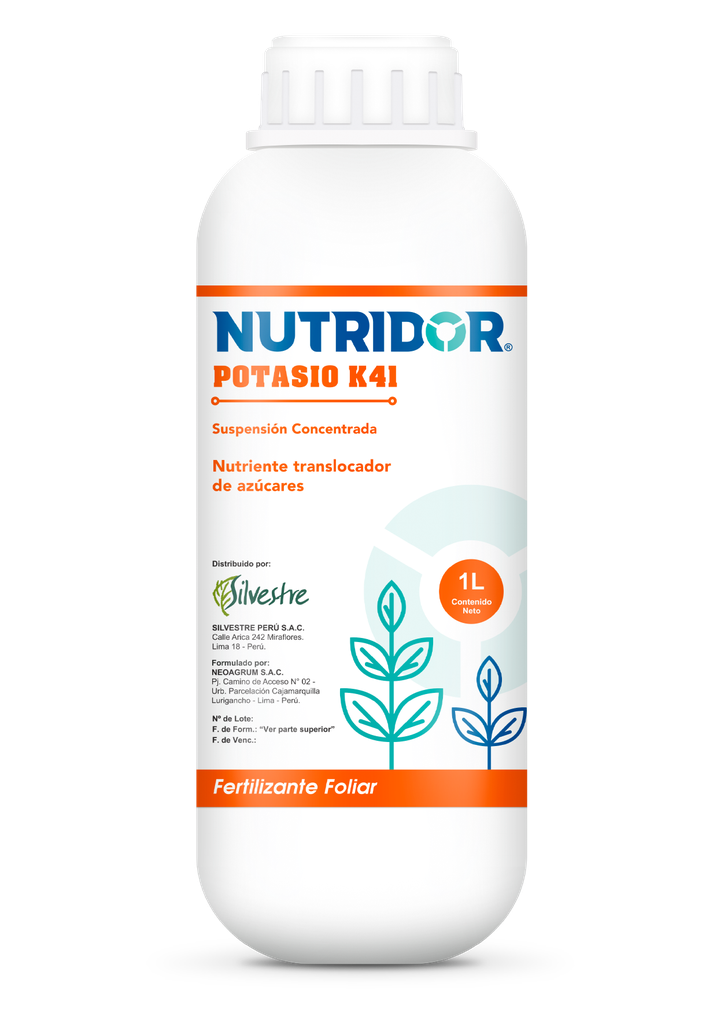 NUTRIDOR POTASIO K 41 FCO. X 1 LT