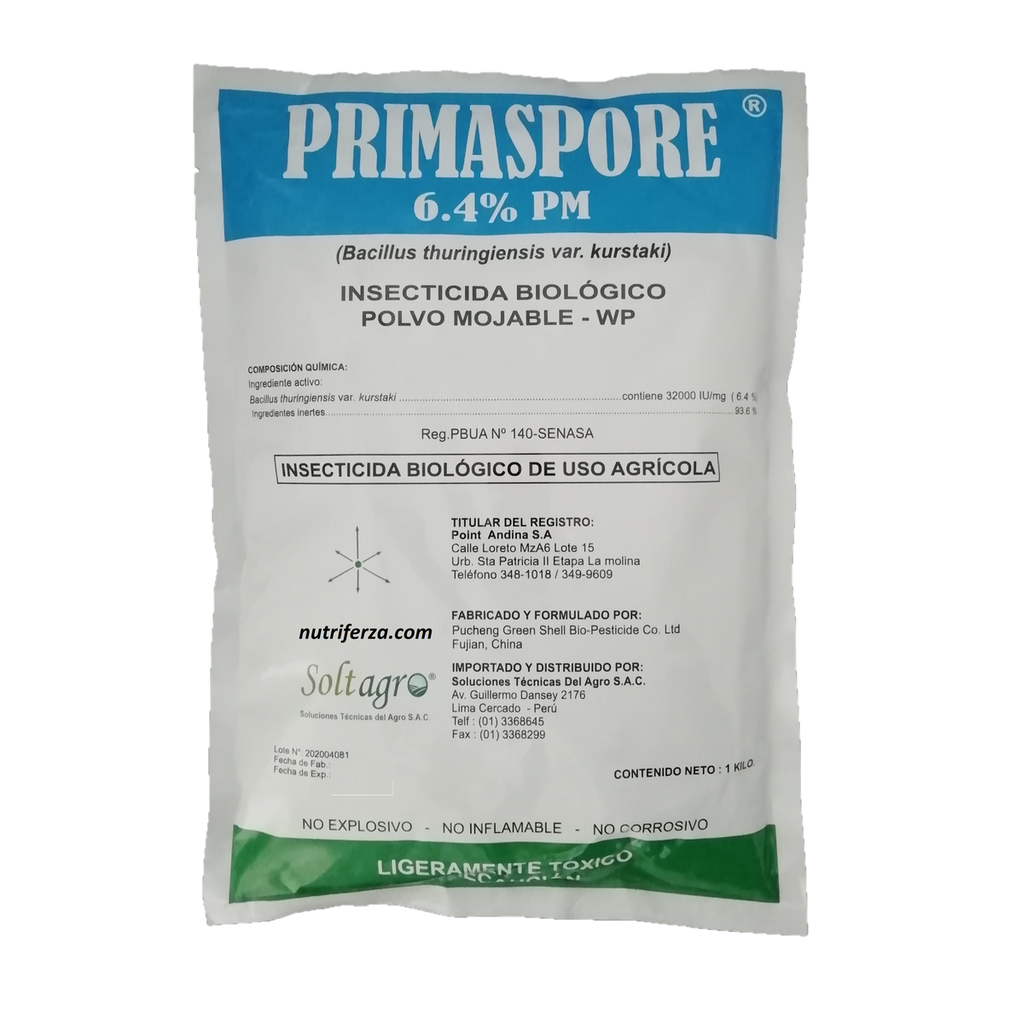 PRIMASPORE 6.4 PM X 1 KG (Bacillus Thuringiensis-Kurstaki)