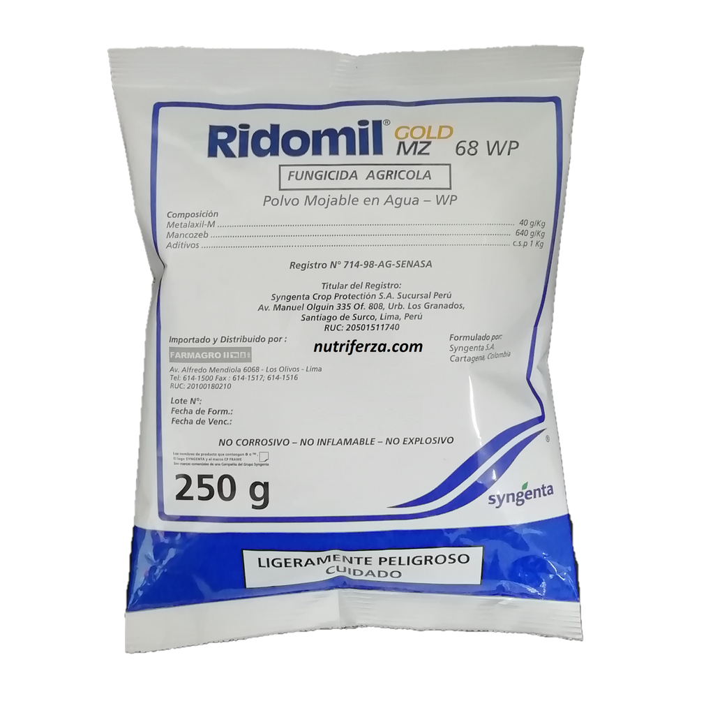 RIDOMIL GOLD 68 WP X 250 GR (METALAXIL MANCOZEB)