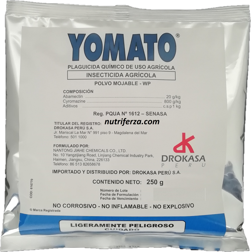 YOMATO X 250 GR (Ciromazina, Abamectina)