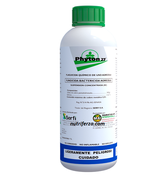 PHYTON 27 X 1 LT (Sulfato de cobre pentahidratado)