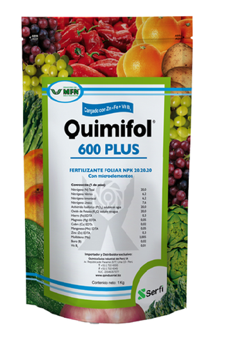 [1870] QUIMIFOL 600 PLUS X 1 KG (Abono Foliar 20-20-20)