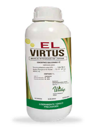 [2269] EL VIRTUS X 1 LT  (Virus de la poliedrosis nuclear, Bacillus thuringiensis Var. Kurstaki.)