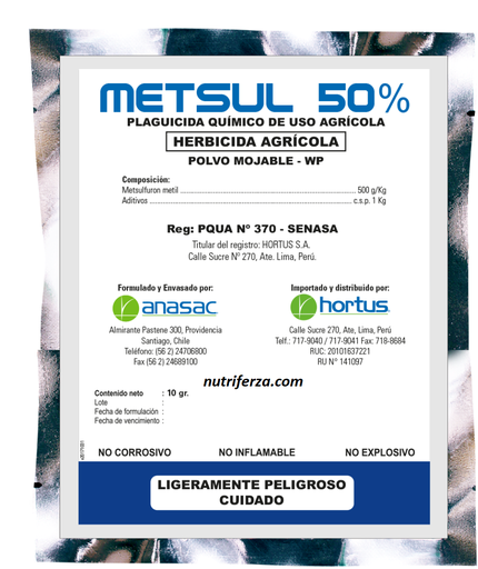 [1651] METSUL 50WP X 10 GR (METSULFURON METIL)